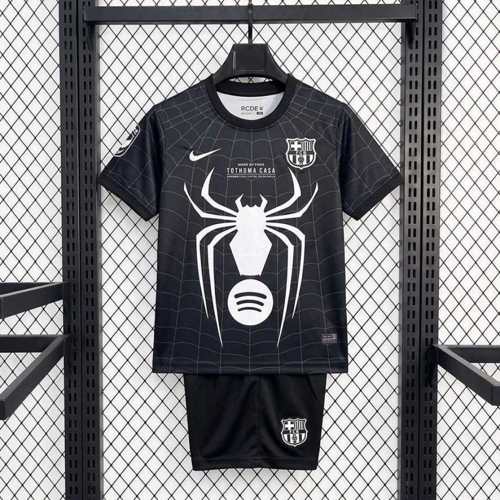 Maglia Barcelona Bambino Spider Man Black 2026/2027