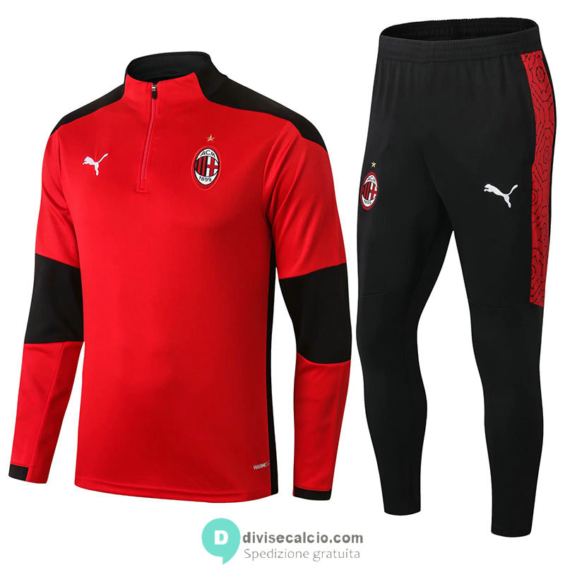 AC Milan Formazione Felpa Red + Pantaloni 2020/2021