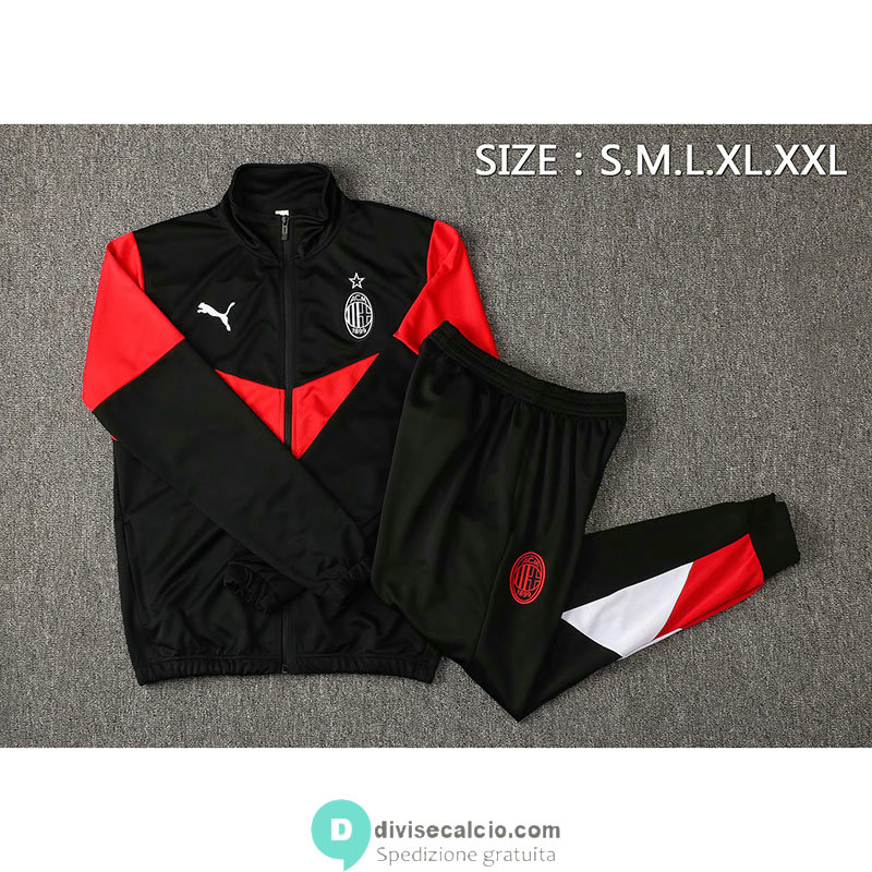 AC Milan Giacca Black Red + Pantaloni Black Red 2021/2022
