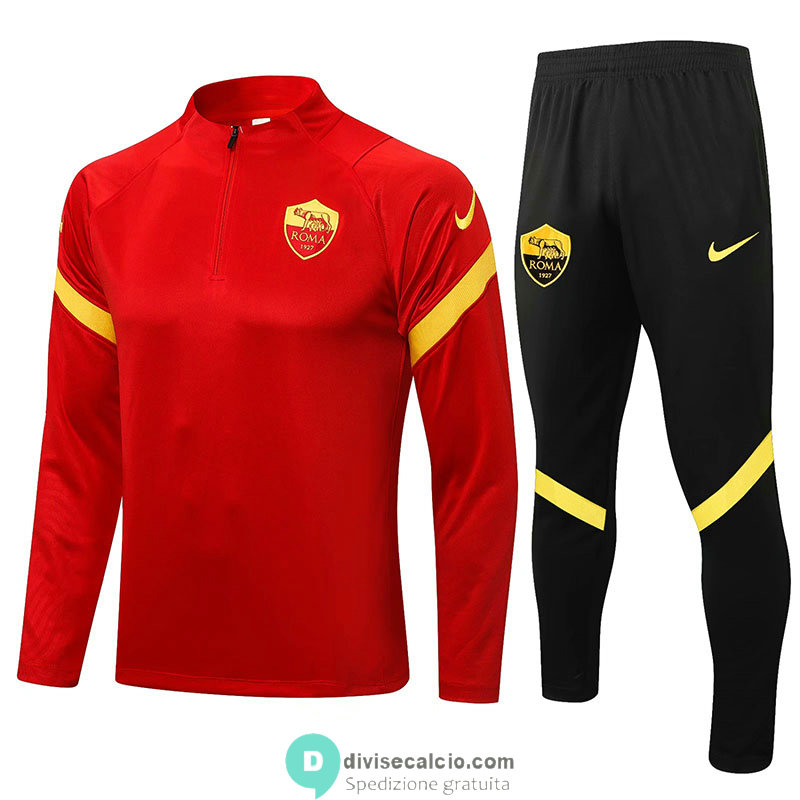 AS Roma Formazione Felpa Red + Pantaloni Black 2021/2022