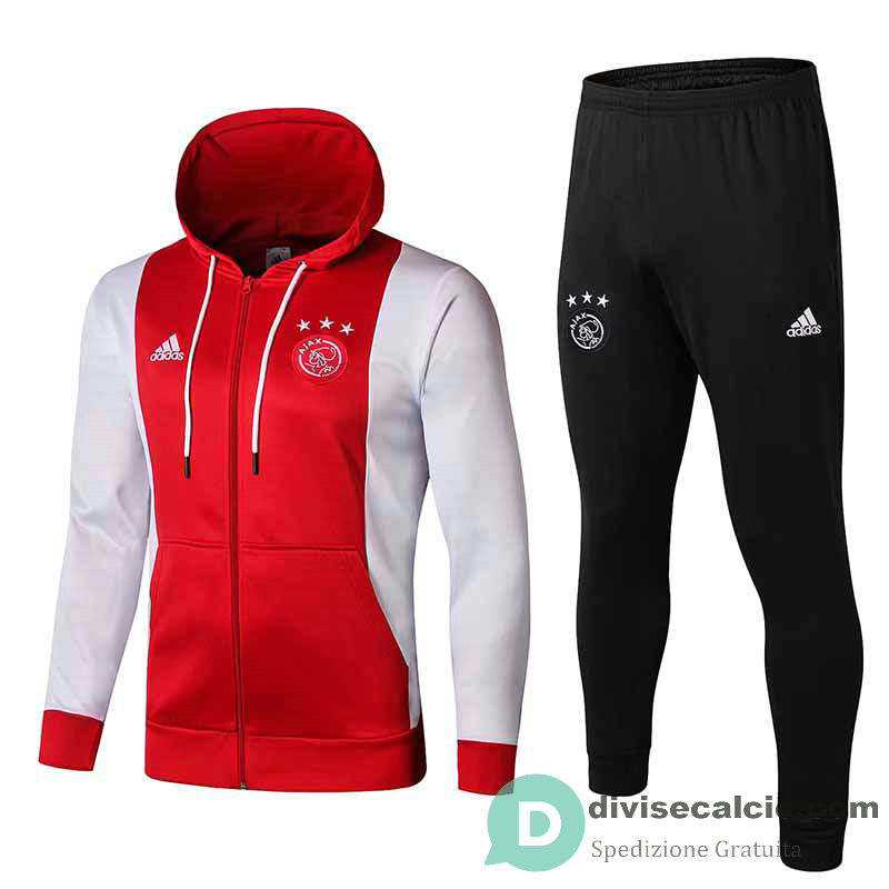 Ajax Giacca Cappuccio Red + Pantaloni 2019/2020