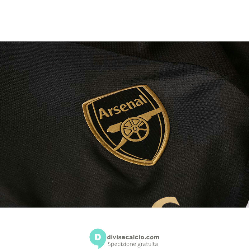 Arsenal Formazione Felpa Black Golden + Pantaloni 2020/2021