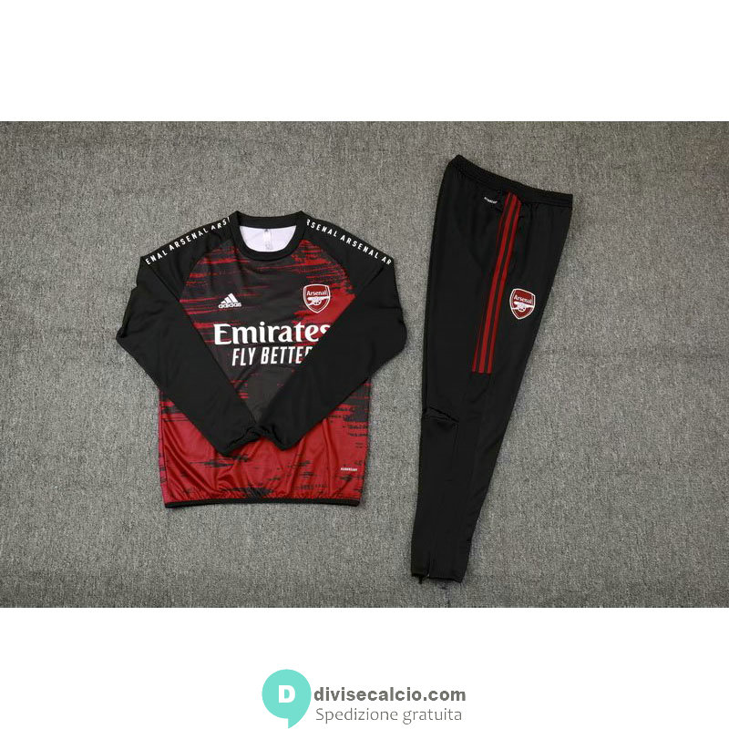 Arsenal Formazione Felpa Black Red + Pantaloni 2020/2021