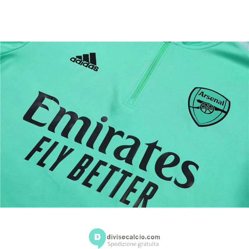 Arsenal Formazione Felpa Green + Pantaloni Black 2021/2022