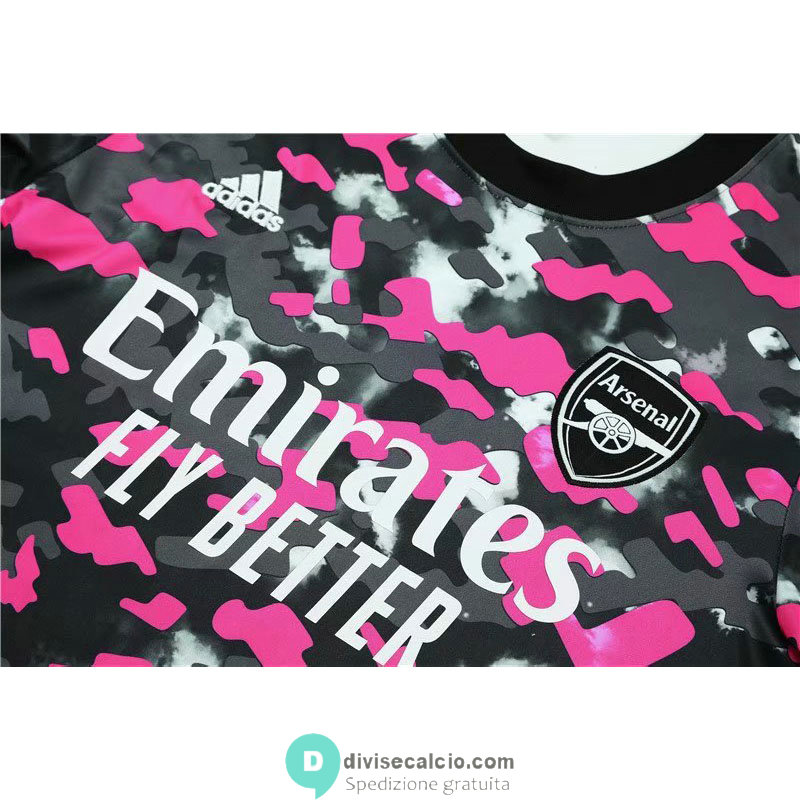 Arsenal Formazione Felpa Pink Pattern + Pantaloni Black 2021/2022