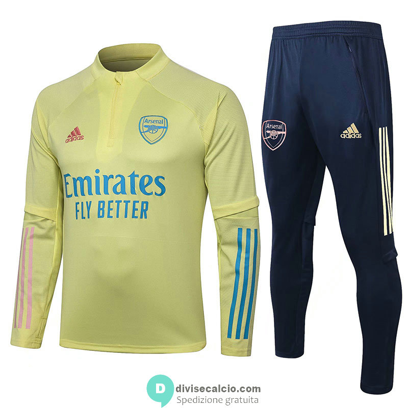 Arsenal Formazione Felpa Yellow + Pantaloni 2020/2021