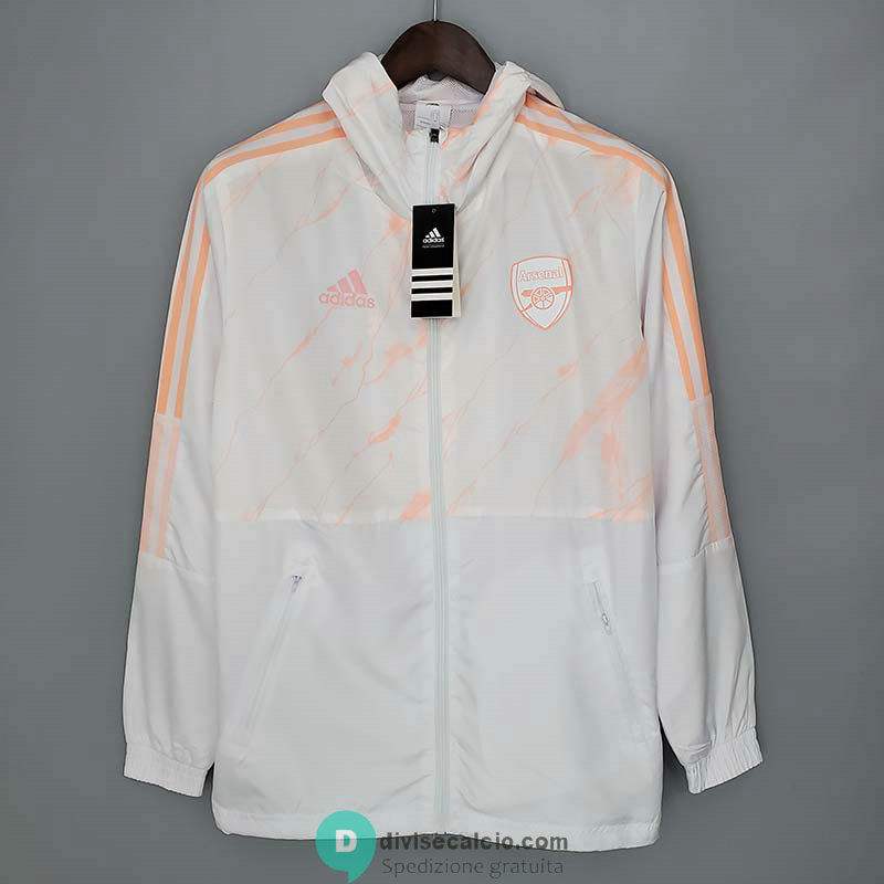 Arsenal Giacca A Vento White Orange 2021/2022