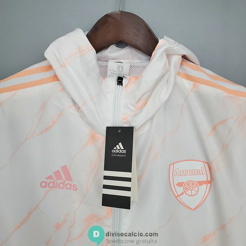 Arsenal Giacca A Vento White Orange 2021/2022