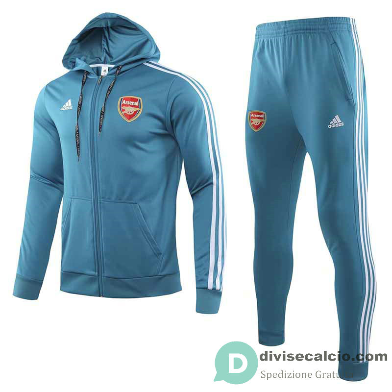 Arsenal Giacca Cappuccio Blue + Pantaloni 2019/2020