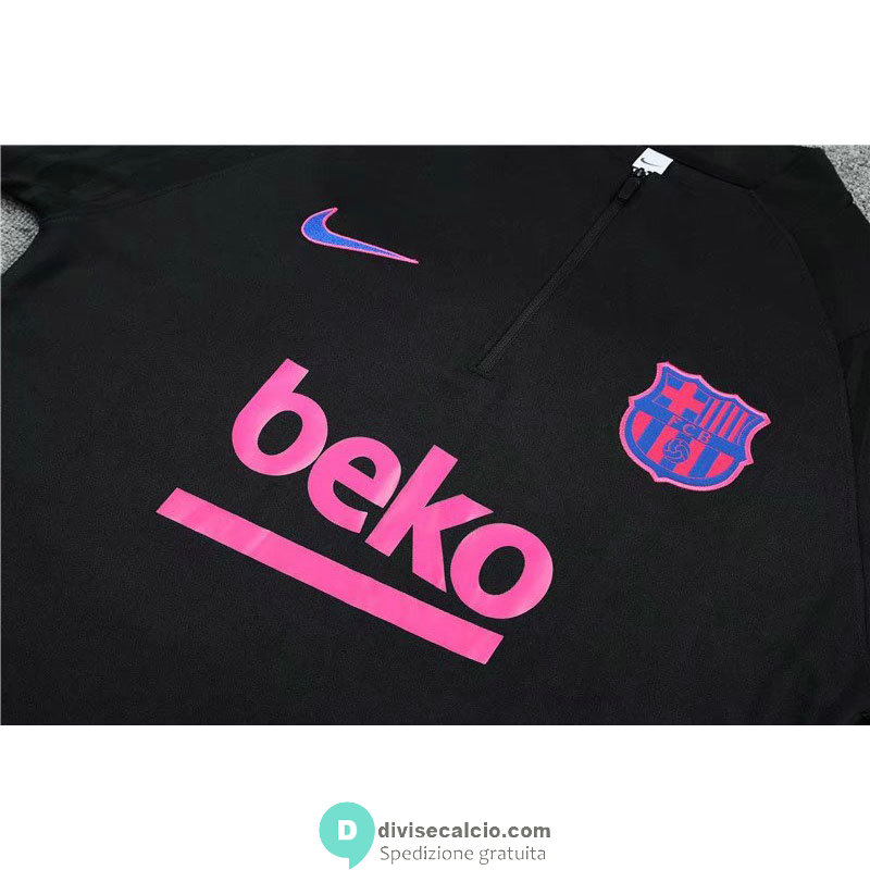 Barcelona Formazione Felpa Black Pink + Pantaloni 2021/2022