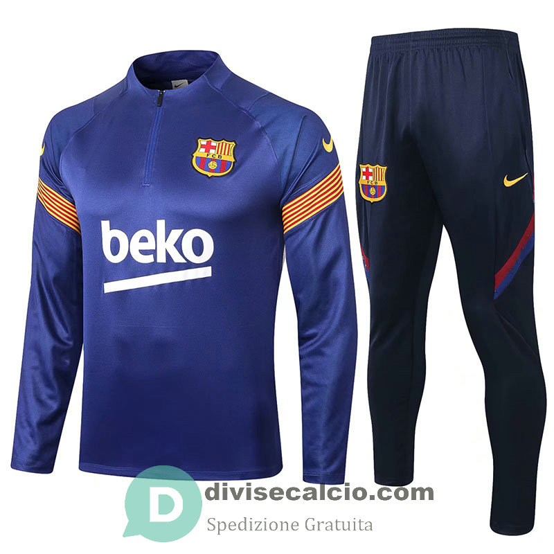 Barcelona Formazione Felpa Blue + Pantaloni 2020/2021