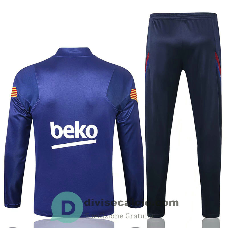 Barcelona Formazione Felpa Blue + Pantaloni 2020/2021