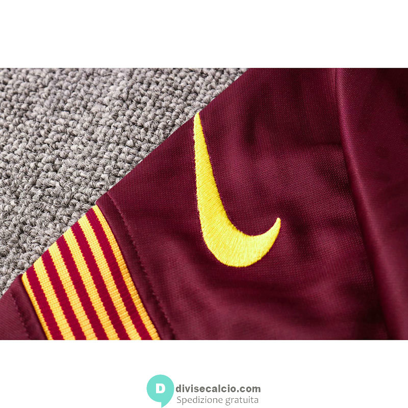 Barcelona Formazione Felpa Burgundy + Pantaloni 2020/2021