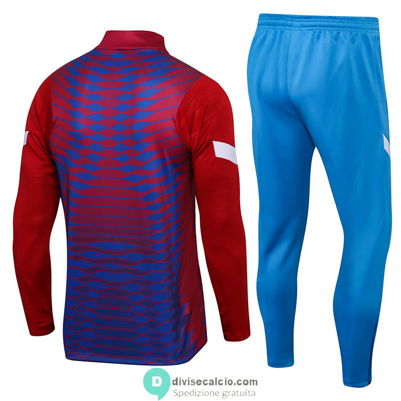 Barcelona Formazione Felpa Red Blue + Pantaloni Blue 2021/2022
