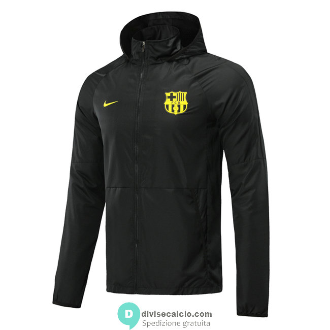 Barcelona Giacca A Vento Black Yellow 2020/2021