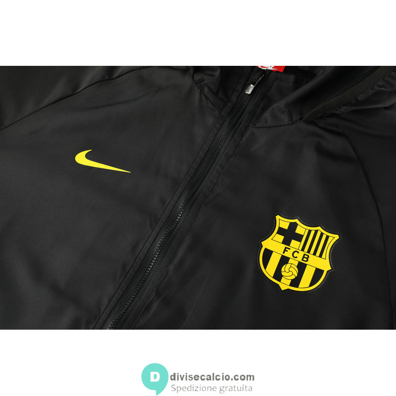 Barcelona Giacca A Vento Black Yellow 2020/2021