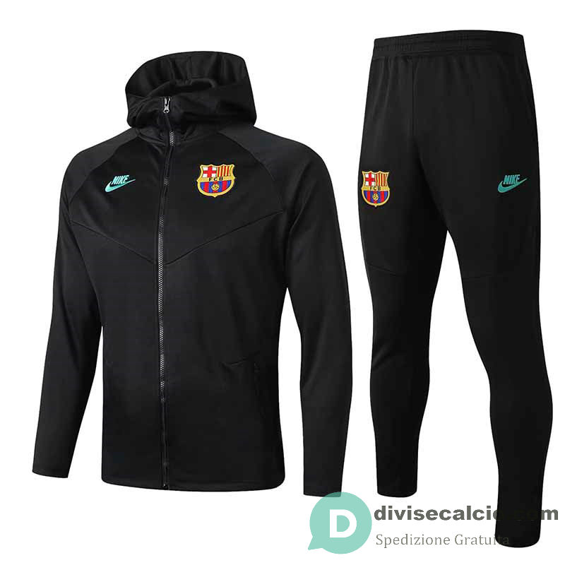 Barcelona Giacca Cappuccio Black + Pantaloni 2019/2020