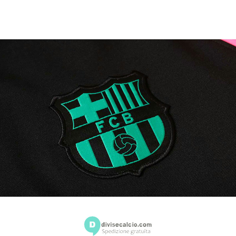 Barcelona Giacca Cappuccio Black + Pantaloni 2020/2021