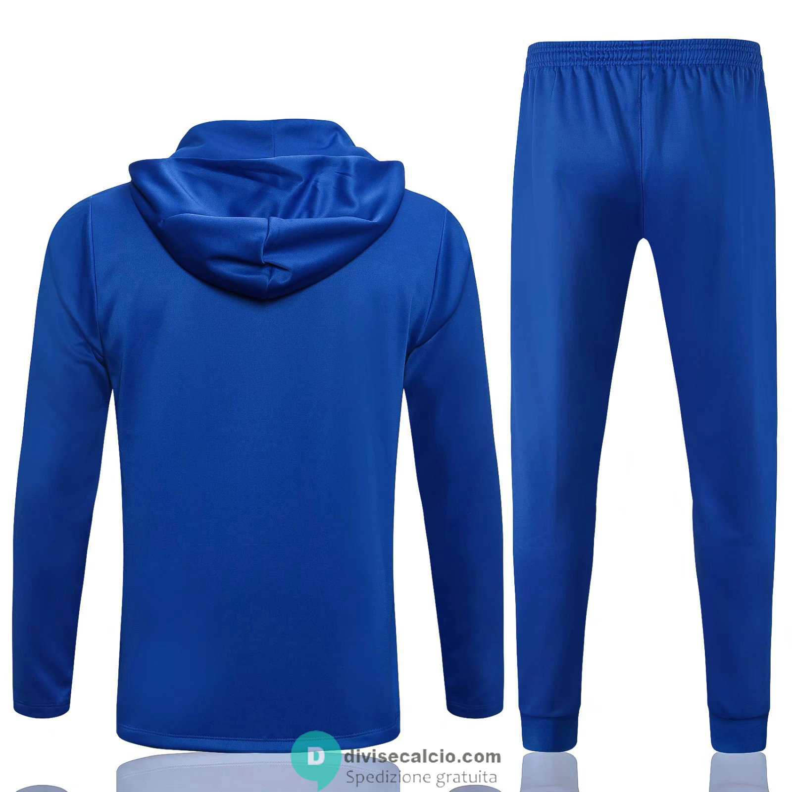 Barcelona Giacca Cappuccio Blue + Pantaloni Blue 2021/2022