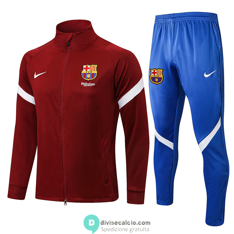 Barcelona Giacca Red + Pantaloni Blue 2021/2022