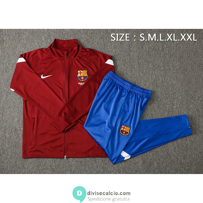 Barcelona Giacca Red + Pantaloni Blue 2021/2022
