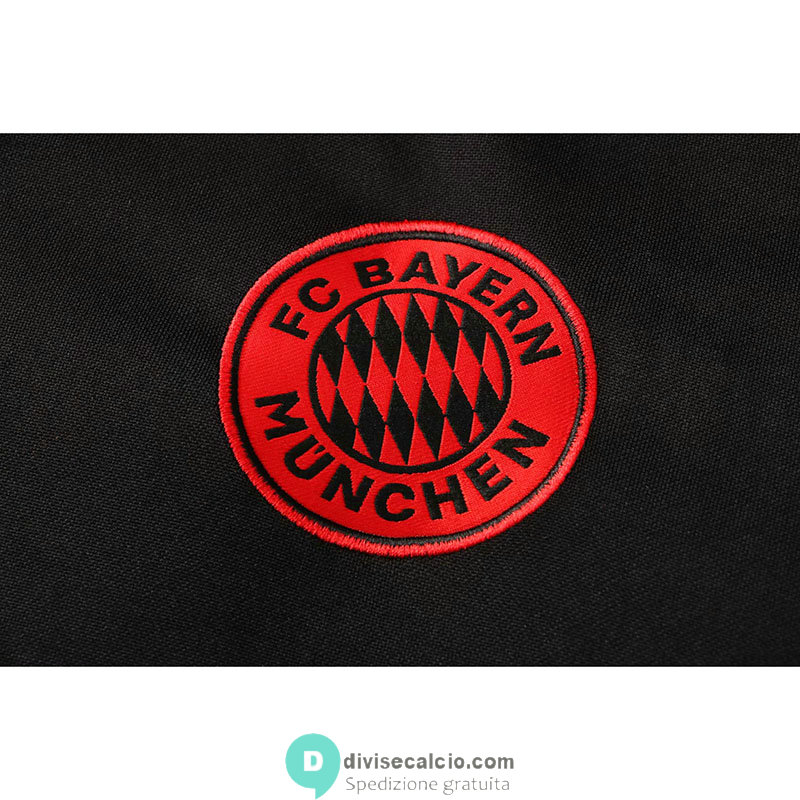 Bayern Munich Formazione Felpa Black Red + Pantaloni 2021/2022