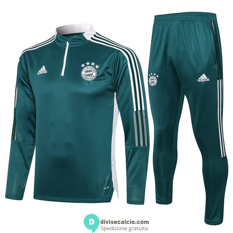 Bayern Munich Formazione Felpa Green II + Pantaloni Green II 2021/2022