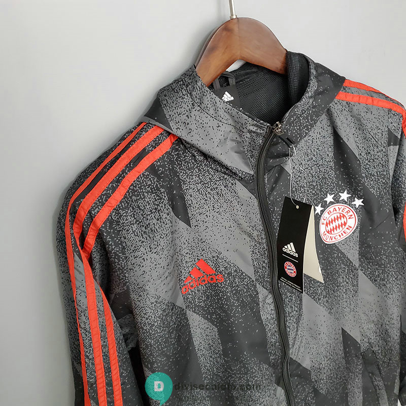 Bayern Munich Giacca A Vento Black Pattern 2021/2022