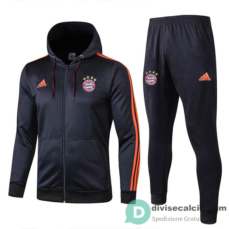 Bayern Munich Giacca Cappuccio Black + Pantaloni 2019/2020
