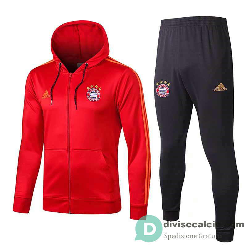 Bayern Munich Giacca Cappuccio Red + Pantaloni 2019/2020