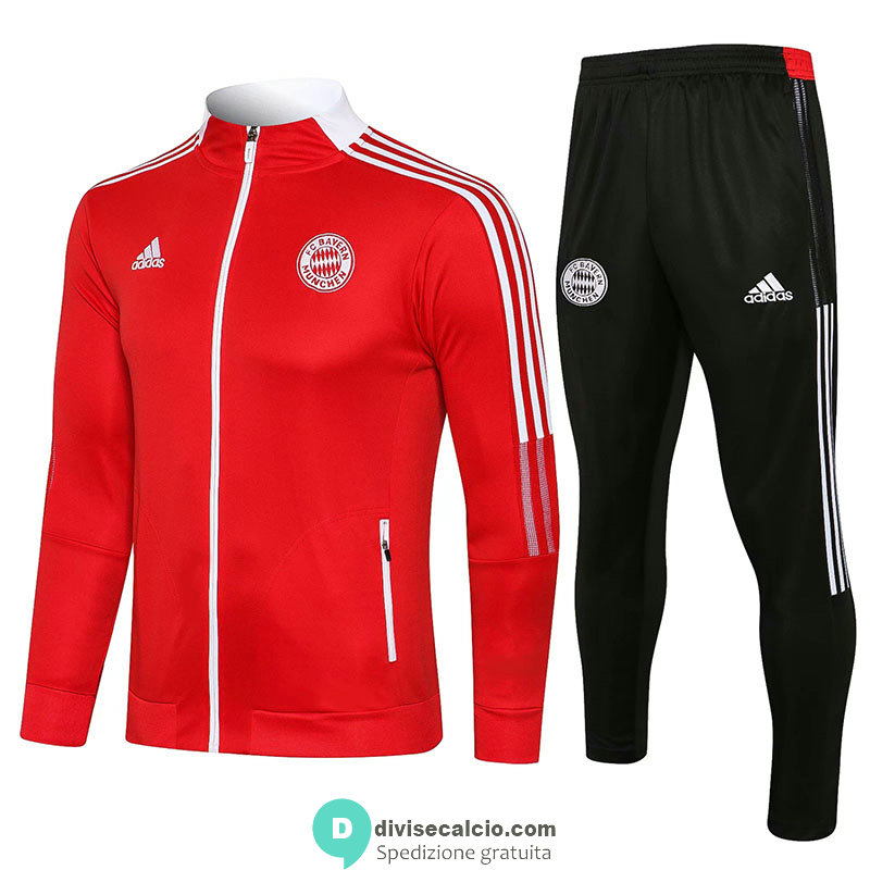 Bayern Munich Giacca Red II + Pantaloni Black II 2021/2022