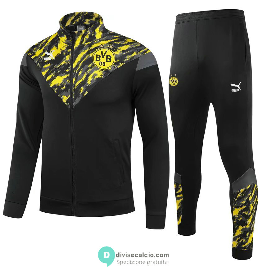 Borussia Dortmund Giacca Black Yellow + Pantaloni Black 2021/2022