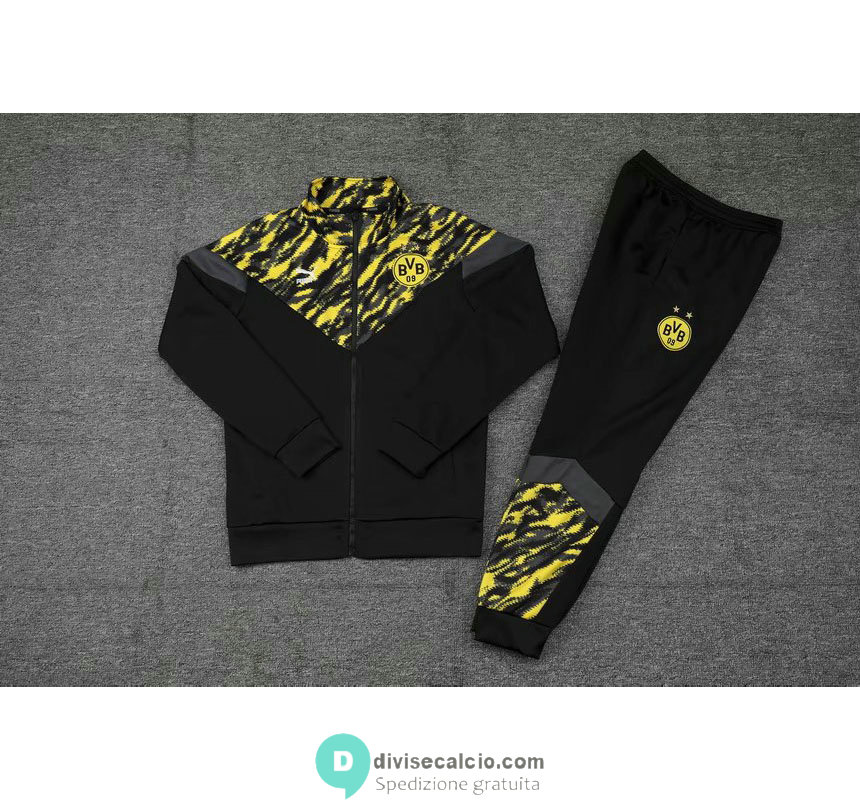 Borussia Dortmund Giacca Black Yellow + Pantaloni Black 2021/2022