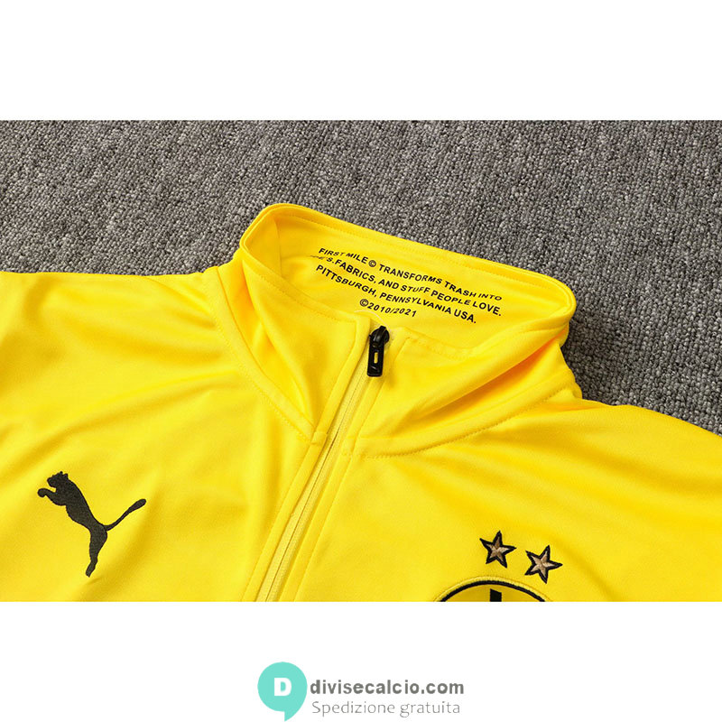 Borussia Dortmund Giacca Yellow White + Pantaloni Black 2021/2022