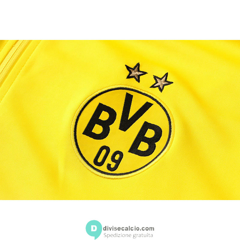 Borussia Dortmund Giacca Yellow White + Pantaloni Black 2021/2022