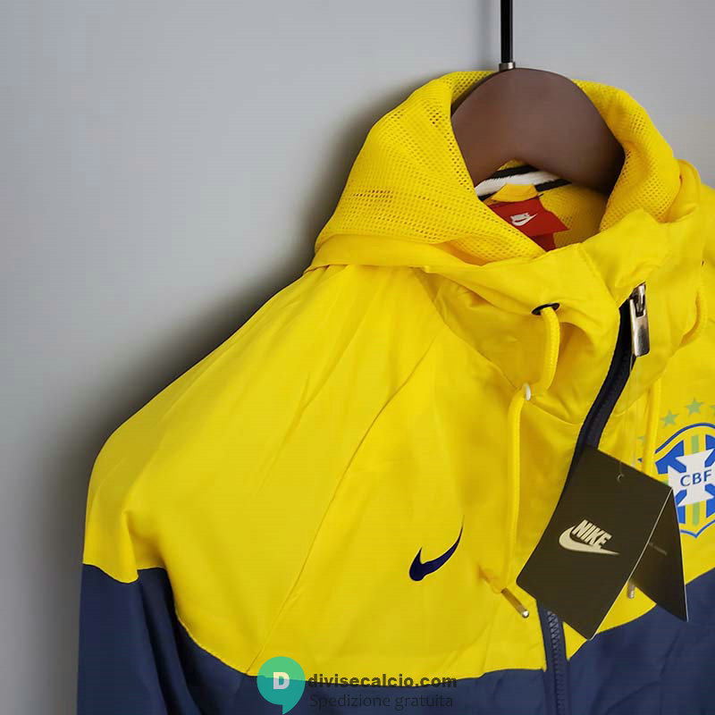 Brasile Chaqueta Rompevientos Yellow Blue II 2021/2022