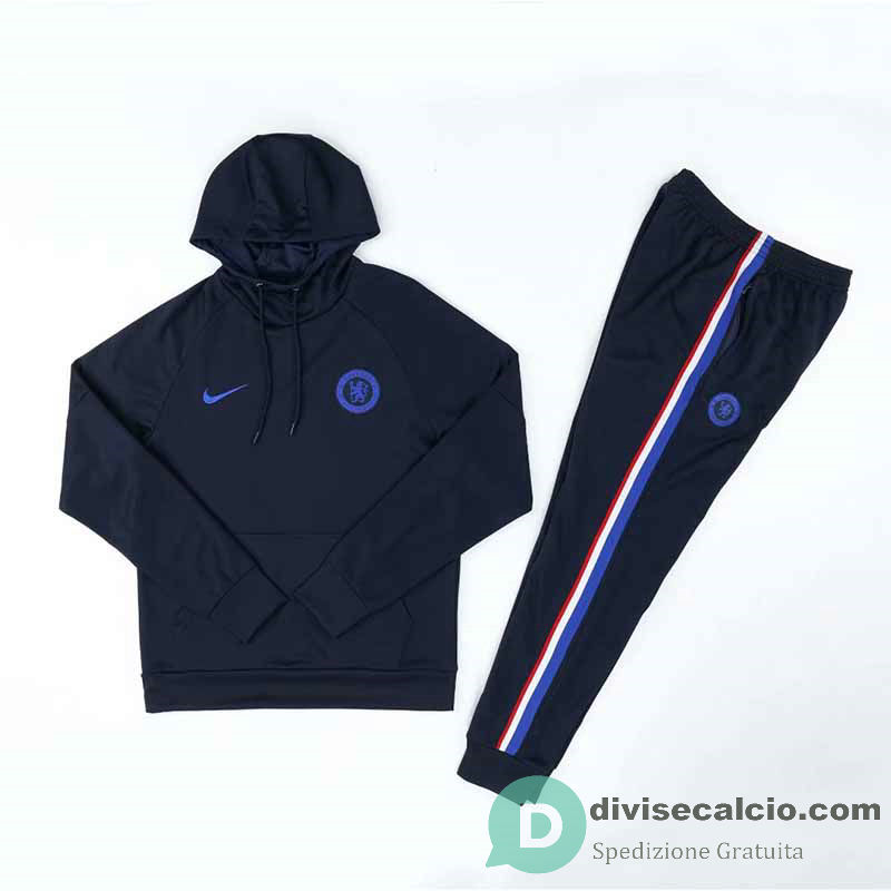 Chelsea Felpa Cappuccio Blue + Pantaloni 2019/2020