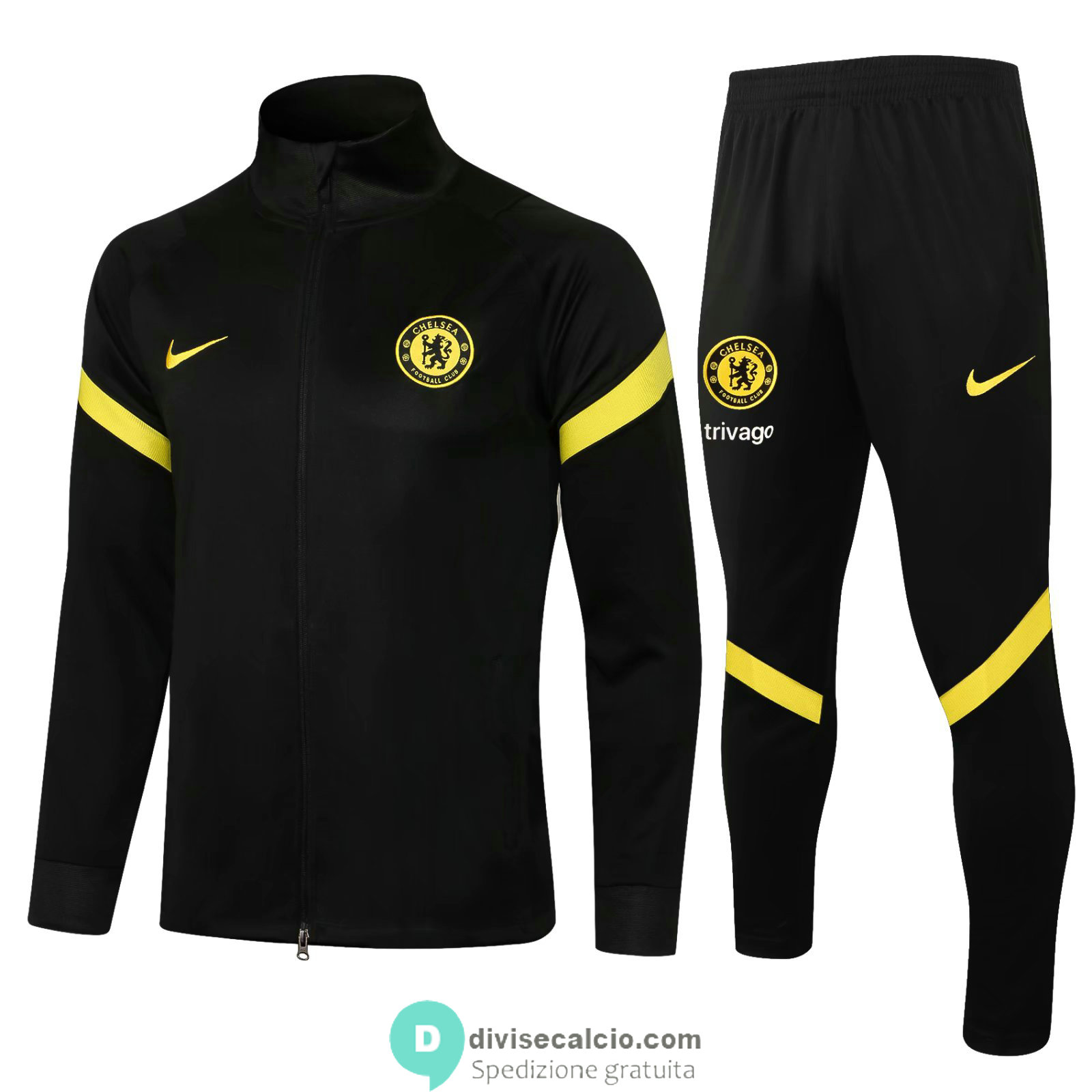 Chelsea Formazione Felpa Black II + Pantaloni Black II 2021/2022