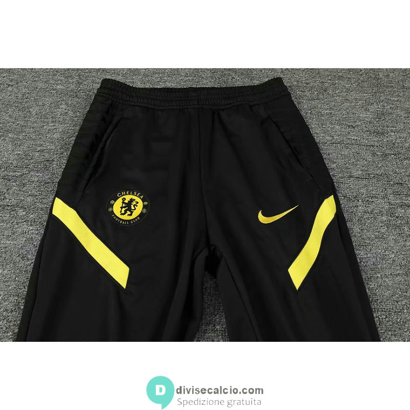 Chelsea Formazione Felpa Black Yellow + Pantaloni 2021/2022
