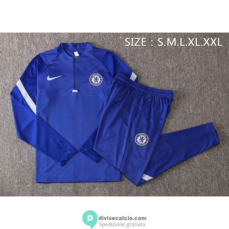 Chelsea Formazione Felpa Blue + Pantaloni 2020/2021