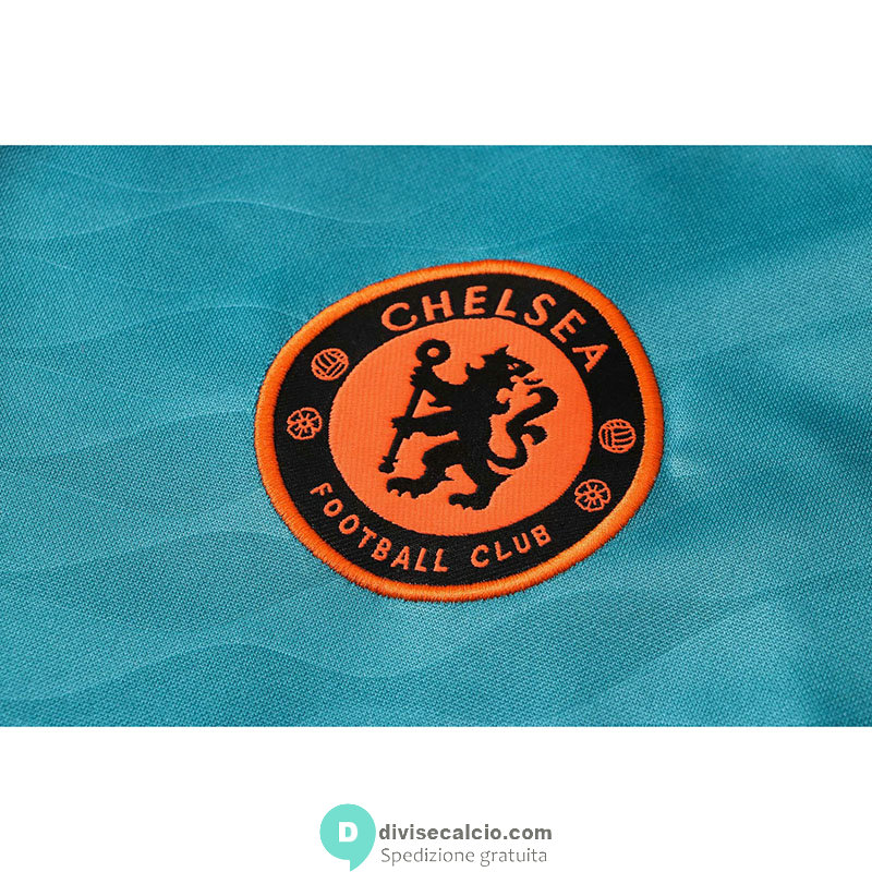 Chelsea Formazione Felpa Green + Pantaloni Black 2021/2022
