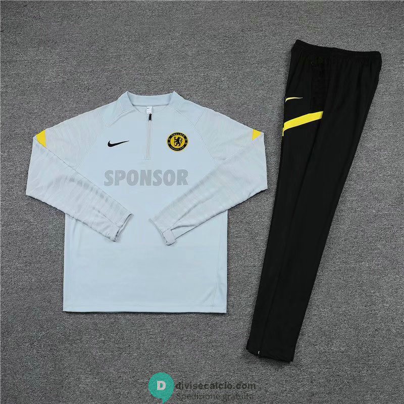 Chelsea Formazione Felpa Grey Black + Pantaloni 2021/2022