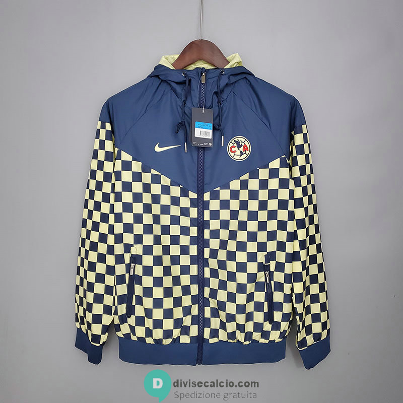 Club America Giacca A Vento Yellow Blue Plaid 2021/2022