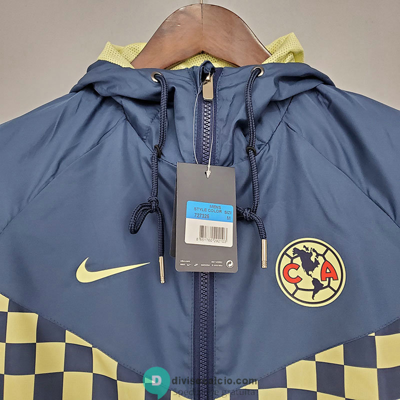 Club America Giacca A Vento Yellow Blue Plaid 2021/2022