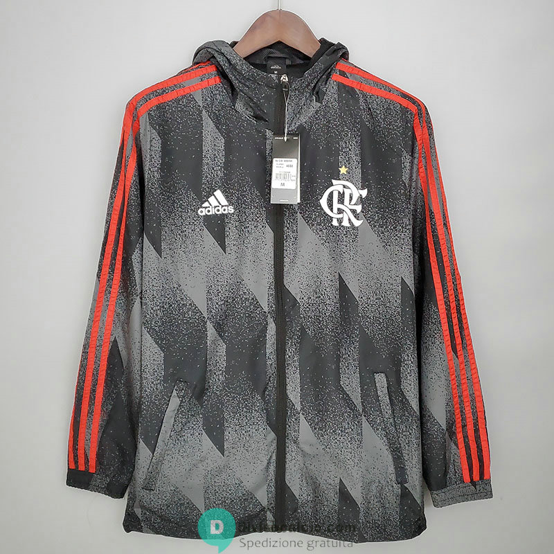 Flamengo Giacca A Vento Black Pattern 2021/2022