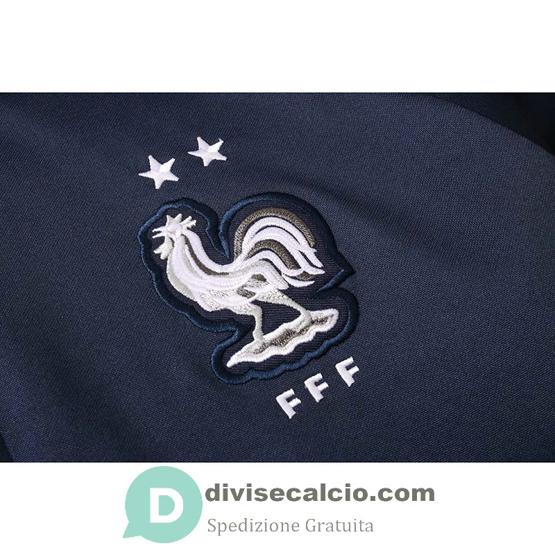 Francia Giacca Cappuccio Navy Red + Pantaloni 2020/2021