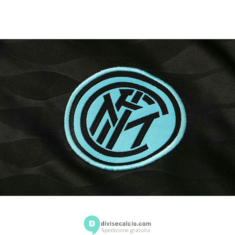 Inter Milan Formazione Felpa Black + Pantaloni Black Blue 2021/2022