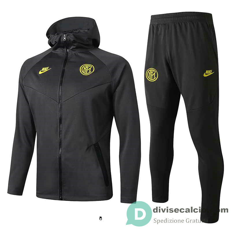 Inter Milan Giacca Cappuccio Black + Pantaloni 2019/2020