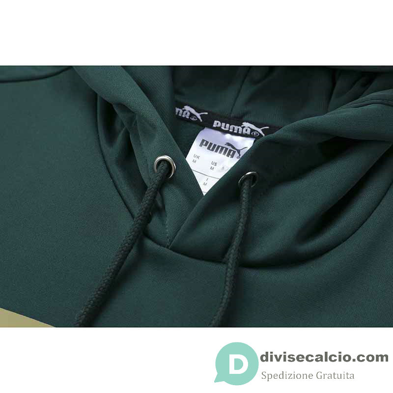 Italia Felpa Cappuccio Green + Pantaloni 2019/2020