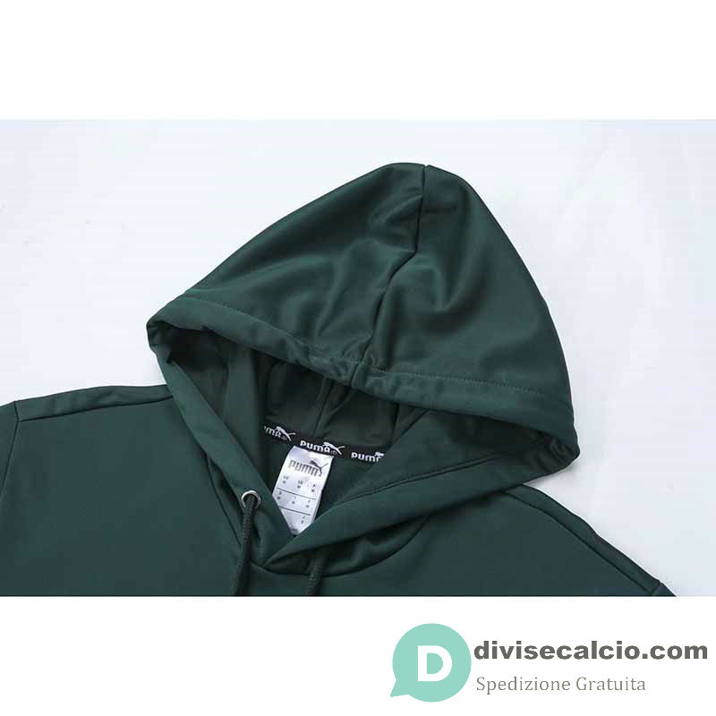 Italia Felpa Cappuccio Green + Pantaloni 2019/2020